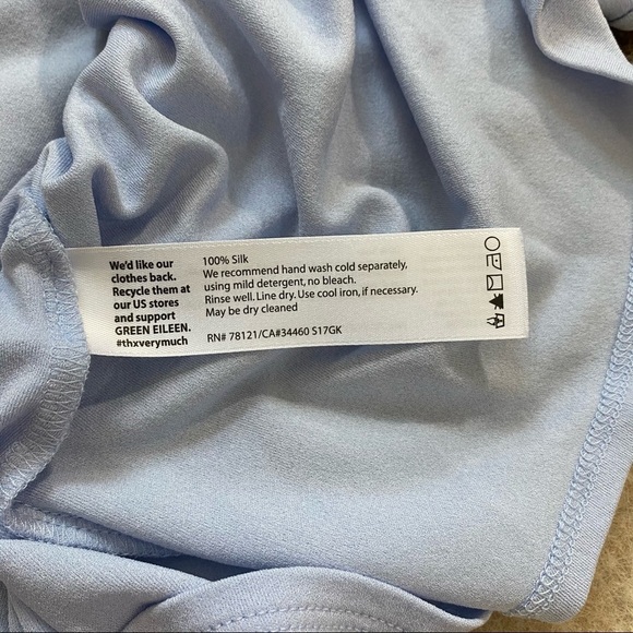 Eileen Fisher Silk Scoop Neck Tank Lilac Blue PS - Picture 4 of 5